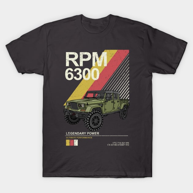 Jeep Wrangler Crew Chief 715 T-Shirt by Guyvit